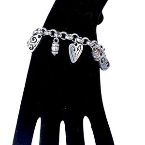 Brighton Brazilian Heart Silver Plated hearts. Dangle hearts